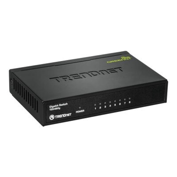 8-port TRENDnet TEG S82g 8-Port Gigabit GREENnet Switch - Switch - 8 x 10/100/1000 - desktop