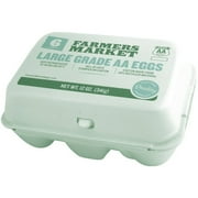 Farmers Market Large Grade AA Eggs, 6 ct