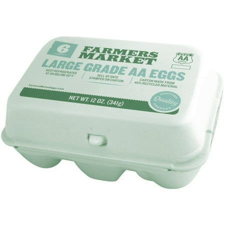 Farmers Market Large Grade AA Eggs, 6 ct