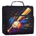 thumbnail image 3 of ALAZA Zipper Binder Bag Baseball Bat 3 Ring File Folder Binder Organizer Bag, 3 of 8