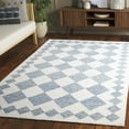 thumbnail image 2 of SAFAVIEH Ebony Alastar Checkered Area Rug, Blue/Ivory, 5' x 8', 2 of 8