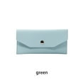 thumbnail image 3 of Minnieouse Cartera de cuero PU para mujer, reemplazo de Color sólido, botón a presión Rectangular, elegante, exquisito, monedero para niñas, Carteras Verde, 3 of 6