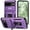 Purple, variant on Phone Case for Google Pixel 8 Case with Sliding Camera Cover, with 360° + 100° Free Rotation Metal Finger Ring Bracket, Fit Magnet Car Mount, 2 In 1 Case Cover for Google Pixel 8, Rosegold