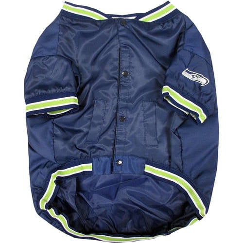 Pets First NFL Seattle Seahawks Dugout Jacket for Dogs/Cats, 3 Sizes  Available 