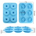 thumbnail image 3 of 200-Pack Donut Baking Pan of 100% Nonstick Silicone. BPA Free Mold Sheet Tray. Makes Perfect 3 Inch Donuts. FDA Approved Food Grade. Easy Clean, Dishwasher Microwave Safe(Fluorescent green & Blue), 3 of 8