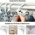 thumbnail image 3 of 4Pcs Bathroom Shower Curtain Sets with Rugs,Navy Blue and White Motivational Home Family Bathroom Sets with Shower Curtain and Rugs and Accessories, 3 of 7
