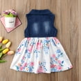 thumbnail image 4 of Seyurigaoka Fashion Teenager Girls Baby Kids Children Denim Dress Skirt Set Summer Clothes, 4 of 6