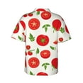 thumbnail image 3 of Kll Men'S Hawaiian Shirt Short Sleeve Button Down Beach Shirts-Fresh Red Tomato, 3 of 8