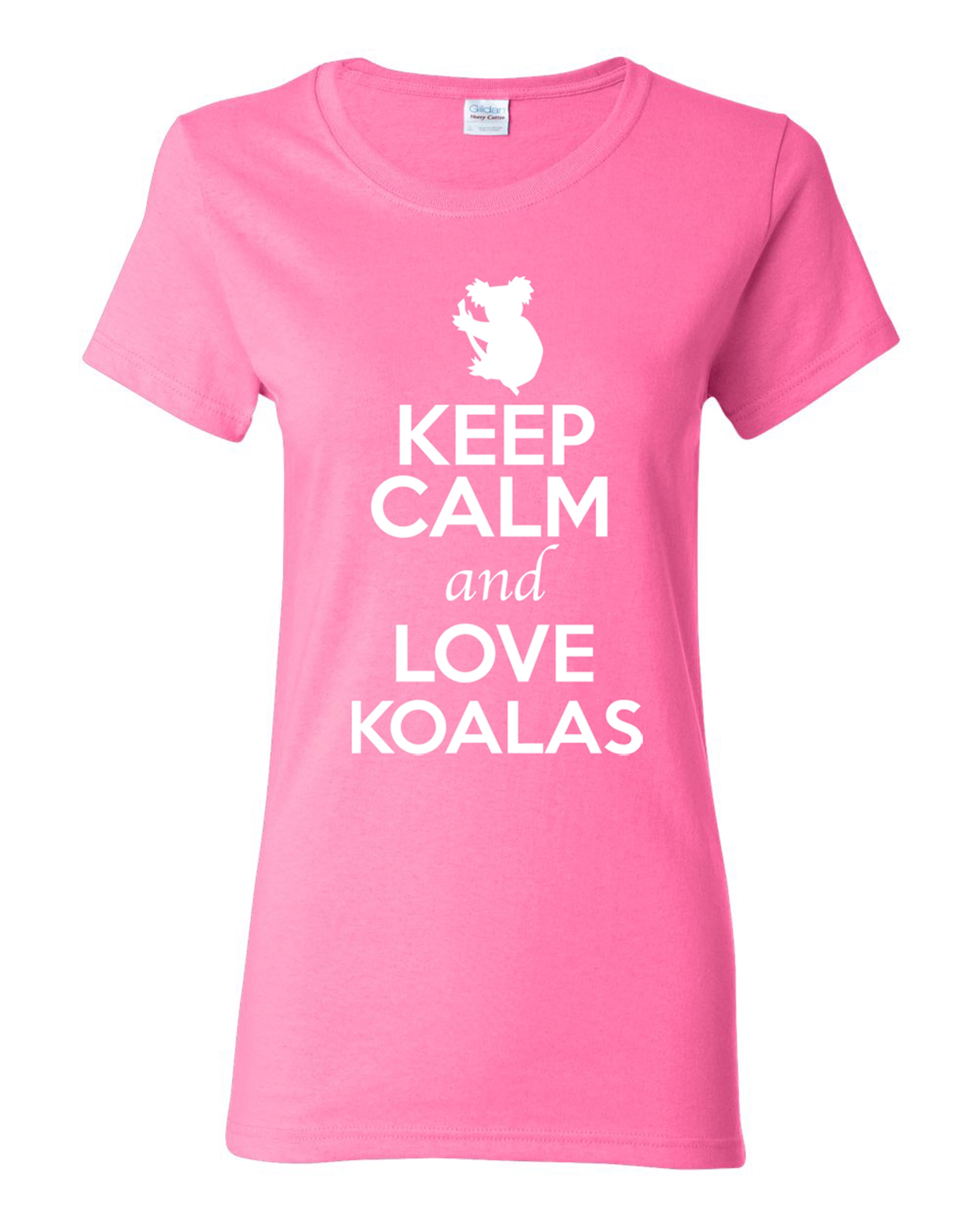 Ladies Keep Calm And Love Koalas Bear Animal Lover TShirt Tee