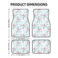 thumbnail image 2 of Xecao Tropical Flamingo Print Car Foot Mat Set of 4 Pieces Neoprene All-Weather Dust-Proof Stain-resistantCar Interior Decorative mats Non-Slip Mats, 2 of 6