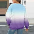 thumbnail image 3 of Womens Fall Thin Sweaters, Long Sleeve Pullover for Women Fashion Loose Fit Ombre Tie Dye Crewneck Sweatshirts S-2XL, 3 of 5