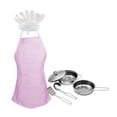 thumbnail image 1 of Partheme Novelty Toys 3 Counts 7Pcs Chef Set for Kids Kitchen Cooking and Baking Kits Dress Up Role Play Toys Blue Pink Red Yellow, 1 of 2