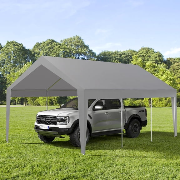 10x20 ft Heavy Duty Carport, Car Canopy Garage Boat Shelter Party Tent, UV Resistant Waterproof All-Season Tarp for SUV, Car, Truck, Boat