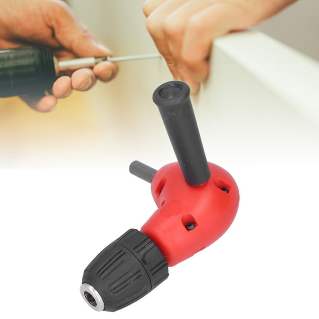 ESTINK Right Angle Drill Adapter,90 Degree Chuck Adapter,90 Degree Right Angle Drill Adapter 3 Jaw Chuck Right Angle Bend Extension Attachment Repair Tool