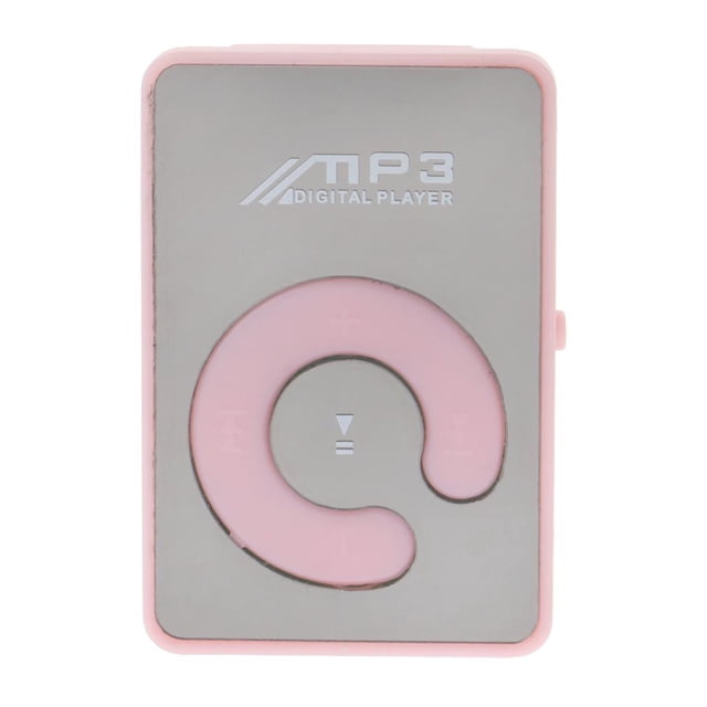Clip Portátil Mini USB MP3 Reproductor Multimedia De Música Tarjeta TF Arriba Rosa Rosado