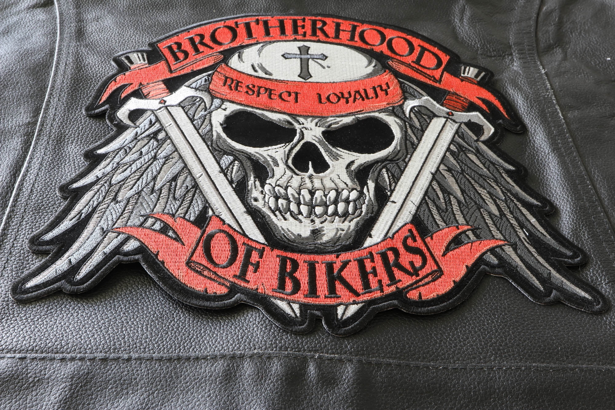 Brotherhood of Bikers Patch, Large Back Patches for Jackets