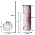 thumbnail image 5 of 20 OZ Skinny Tumbler Watercolor Rainbow Insulated Coffee Mug with Lid and Straw,Stainless Steel Vacuum Insulated Water Bottle Gifts for Women Mothers, 5 of 7