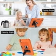 thumbnail image 7 of SUPNICE Case for New iPad (A16) 11th Generation 11 Inch 2025, iPad 10th Generation 10.9" 2022, Heavy Duty Shockproof Rugged Protective Case with Kickstand & Pencil Holder,Orange, 7 of 7
