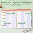 thumbnail image 7 of SUNEE Teacher Planner 2026-2027 Academic Year, 7 Periods Lesson Plan Book Jul 2026 - Jun 2027, 8.5"x11"Daily Weekly Monthly Organizers Horizontal Layout with Calendars, Bookmark, Tabs, Wildflowers, 7 of 7