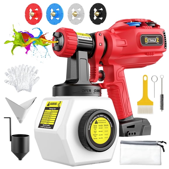 Pistola de Pintura Inalámbrica DIYtoolifz 1200ml Batería 18V