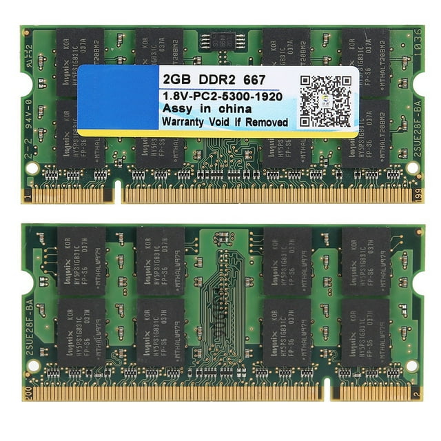 2 GB DDR2 PC2 5300 200 PINES PARA COMPUTADORA PORTÁTIL, RAM DE ALTA VELOCIDAD CA CAPACIDAD DE MEMORIA DE 667 MHz, Chips de Incorporados, base compatible con base compatible