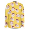 thumbnail image 4 of Ounisa Women's Open Front Cardigan Christmas Tree Snowman Snowflake Santa Claus Elkhorn Graphic Shirt with Pockets Long Sleeve Lightweight Coat, 4 of 7