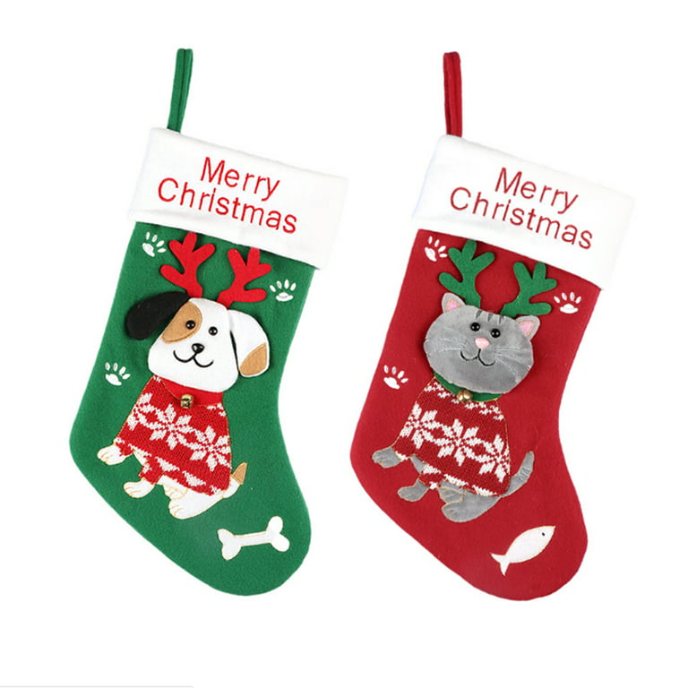 10PCS/lOT 2022 New Christmas Socks Gift Bag Candy Packaging