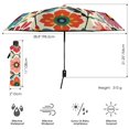 thumbnail image 3 of FORMRS Travel Umbrella Folding Auto Open Close Windproof Rain UV Protection, Colorful Flowers, 3 of 8