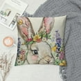 thumbnail image 2 of Awypu Happy Easter Bunny Colorful Srtipes Throw Pillow Covers,Easter Eggs Bunny Spring Cushion Case for Sofa Couch, 2 of 5