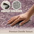 thumbnail image 6 of ODIKA 2'x3' Washable Throw Rug Non-Slip, Low Profile, Flatwoven, Easy Care Purple Vintage Plum Distressed Centerpiece Featuring Intricate Swirled for Hallway, Study Room, 6 of 7