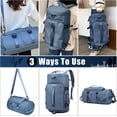 thumbnail image 3 of Gym Bag for Men Women Sports Duffel Backpack Travel Weekender Bag with Shoes Compartment, Sports Duffle Gym Bag,Blue, 3 of 6