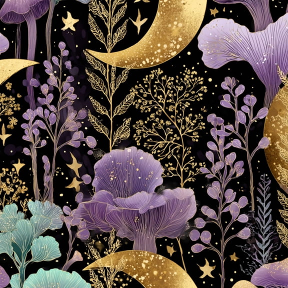 Magic Peel and Stick Wallpaper Dreamlike Forest Print Featuring Crescent Moons Wall Mural 17.7in x 9.8ft Self Adhesive Removable Wall Paper Renter Friendly Wallpaper for Kids Bedroom Living Room