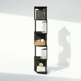 thumbnail image 5 of Furinno Basic 5-Tier Zigzag Corner Multipurpose Standing Shelf, Espresso/Black, 5 of 6