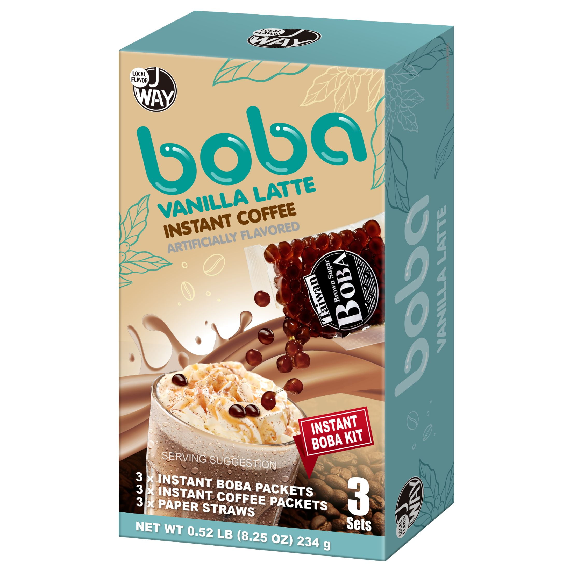 J-WAY Instant Boba Vanilla Latte Drink Kit - 1 Each