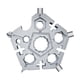 thumbnail image 1 of Llave inglesa multifunción de bolsillo con forma de copo de nieve para aventuras al aire libre, regalo para hombres Plata, 1 of 9
