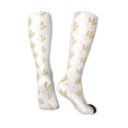 thumbnail image 4 of Fotbe Wheat print Women's Men's Novelty Crew Socks Cotton Socks Knee High Socks for Walking,Running,Nurses,Pregnancy, 4 of 9