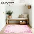 thumbnail image 3 of ODIKA 4'x6' Machine Washable Non-Slip Area Rug, Magical Fairy Palace Wonderland Dreamscape Playful Adventure High Traffic Rug with Pad, Pink, 724547, 3 of 8