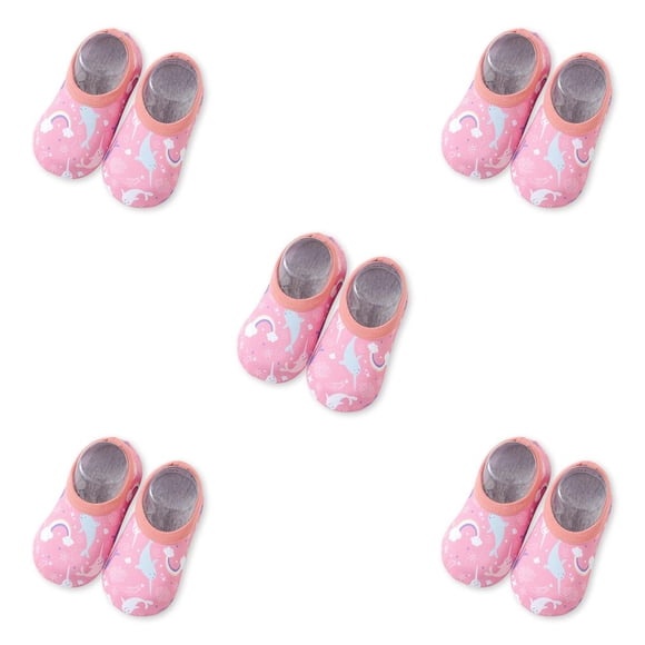 Advancent 1 par de zapatillas de agua para niños, suela de silicona antideslizante, zapatos de natación, botas subacuáticas de playa para M、タイプ3 5piezas