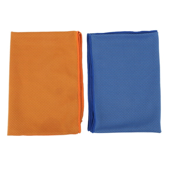 Sweat Wipe Towel, Blue Orange Soft Folding Long Lasting Sports Towel Multi Function for Travel