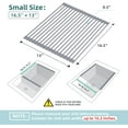 thumbnail image 2 of Roll Up Dish Drying Rack, Over The Sink Multipurpose Roll-Up Dish Racks, 16.5" W x 13" L Rolling Heat-Resistant Anti-Slip Silicone Coated Dish Drainer Portable Foldable for Kitchen Counter, 2 of 8