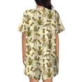 thumbnail image 4 of Womens Pajama Sets With Pocket, Monkeys and Pinealpples Lounge Sets Short Sleeve Sleepwear PJ Sets for Women, 4 of 6