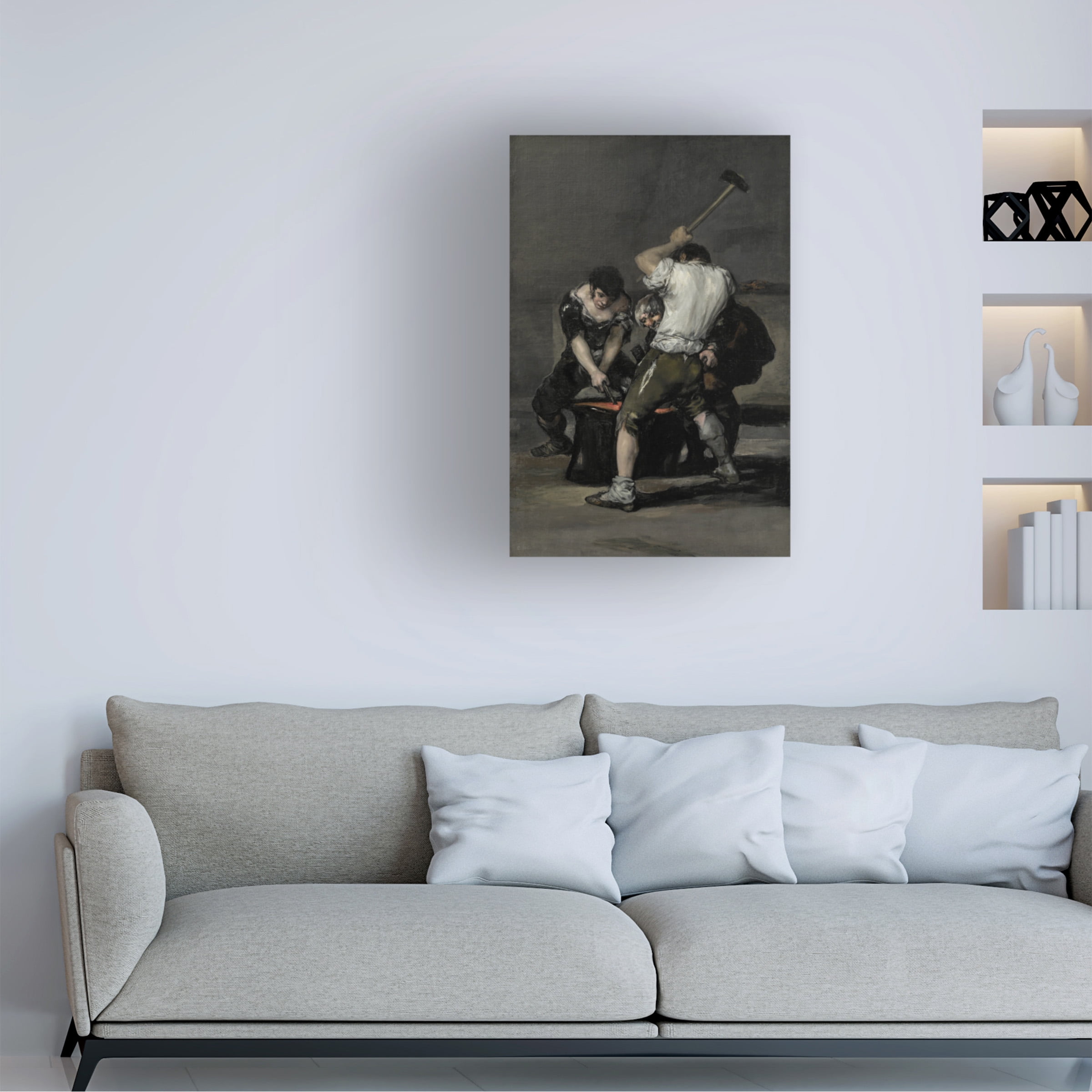 Francisco Goya 'The Forge' Canvas Art