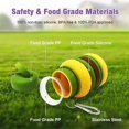 thumbnail image 3 of 20oz Collapsible Silicone Water Bottle Hamburger Style - Reuseable Water Bottles for Sports Gym Travel Essentials Camping Hiking Lightweight, 3 of 4