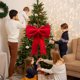 thumbnail image 5 of Lazo De Terciopelo Lazo navideño extragrande de franela de 64 cm, cinta roja, ideal para decorar la punta del árbol, coronas y envolver regalos (1 unidad). Rkxzt, 5 of 8