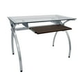 thumbnail image 6 of Techni Office Solutions 43.25" Clear and Brown Durable Rectangular Computer Desk, 6 of 7