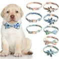 thumbnail image 2 of Fashion Cat Collar - Floral Printed Kitten Bow Collar - Pet Accessories - for Small Dogs, 2 of 8