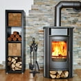 thumbnail image 3 of Gymax Ensemble de 5 Pcs Outils de Cheminée en Fer Noir, 3 of 10