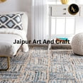 thumbnail image 6 of Jaipur Art And Craft Indian Handmade Denim Cotton Jute Rectangle Area Rug for Indoor (6x9 Sq ft), 6 of 7