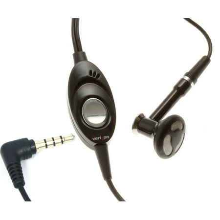 Wired Earphone Mono Headset for Kyocera DuraXV Extreme -- Handsfree Mic 3.5mm Headphone Single Earbud In-Ear compatible with Kyocera DuraXV Extreme Flip Phone Wired Earphone Mono Headset for Kyocera DuraXV Extreme -- Handsfree Mic 3.5mm Headphone Single Earbud In-Ear compatible with Kyocera DuraXV Extreme Flip Phone 7894B28-AW Verizon Universal 3.5mm MONO hands free  Ear-bud Style headset  Black  with Send/ End button and microphone. Verizon 3.5 mm universal port MONO hands free  ear bud style headset is specifically designed to fit 3.5 mm universal port cell phone models. In-line microphone: Microphone reduces background noise  & increases the volume & clarity of your voice transmission. Molded audio adapter is integrated in-line  to eliminate static connections. Excellent audio quality enabling the use of your cell phone s built-in output  hands free! Drive more safely with both hands on the wheel!