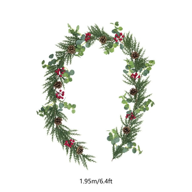 Adornos navideños, adornos navideños, regalos navideños, diseño navideño, simulación de ratán, decoración para fiestas navideñas, festivales, bayas rojas, ratán suave, plásticos, ratán.